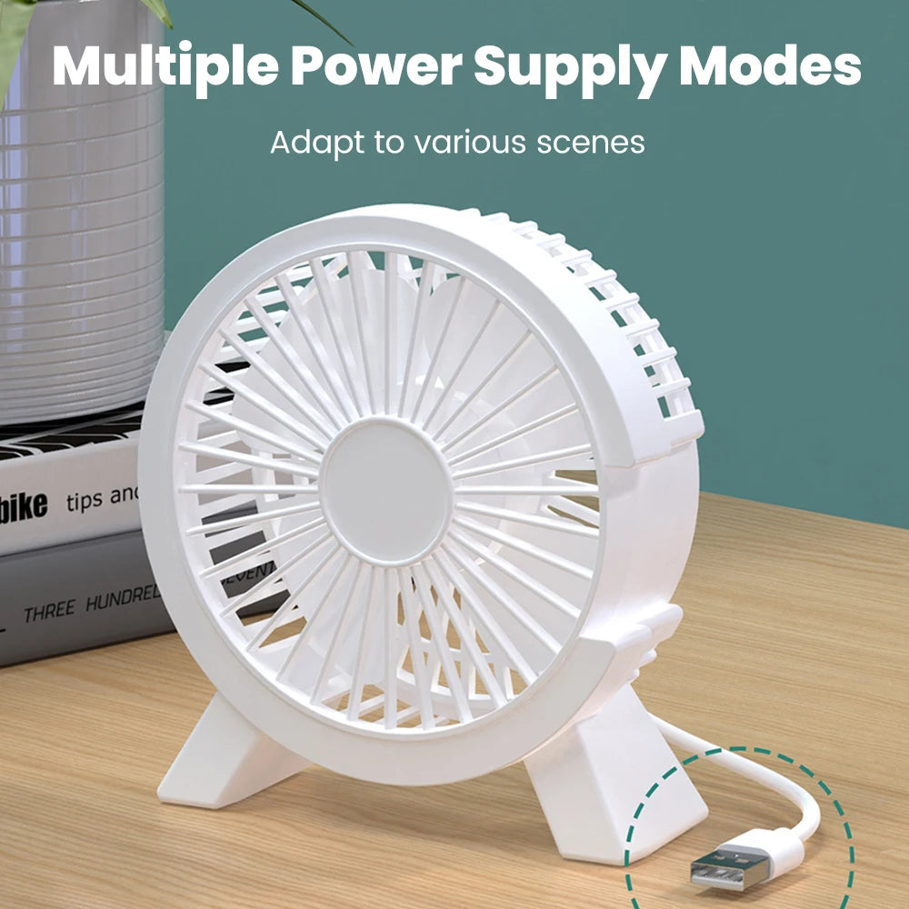 Mini USB Rechargeable Portable Desk Fan