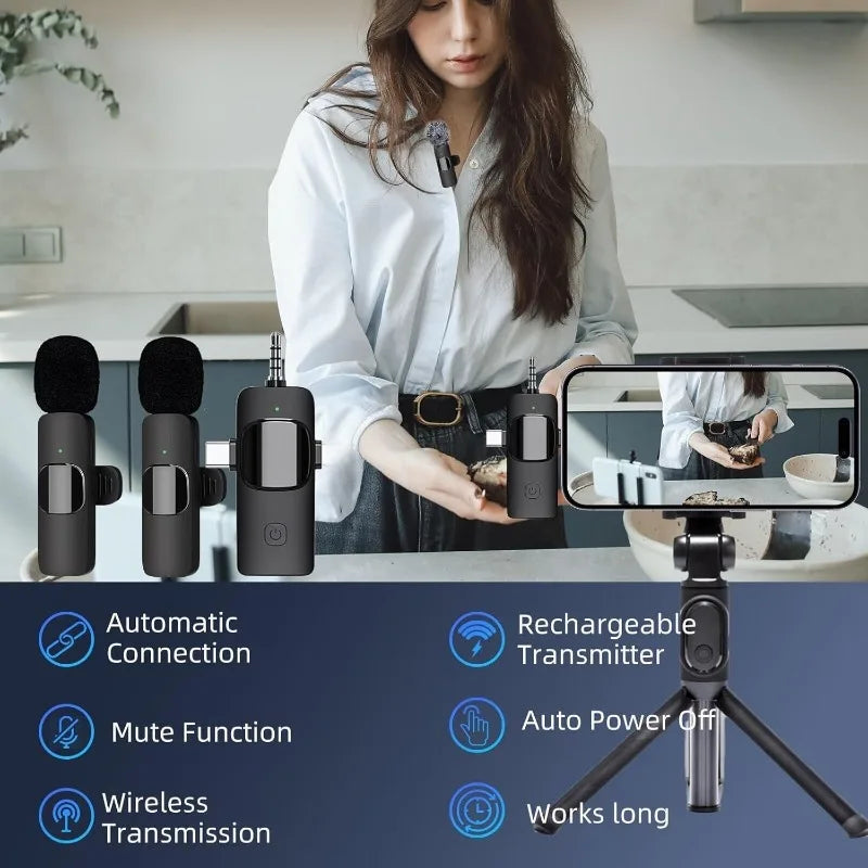 Mini Wireless Lavalier Microphone USB-C