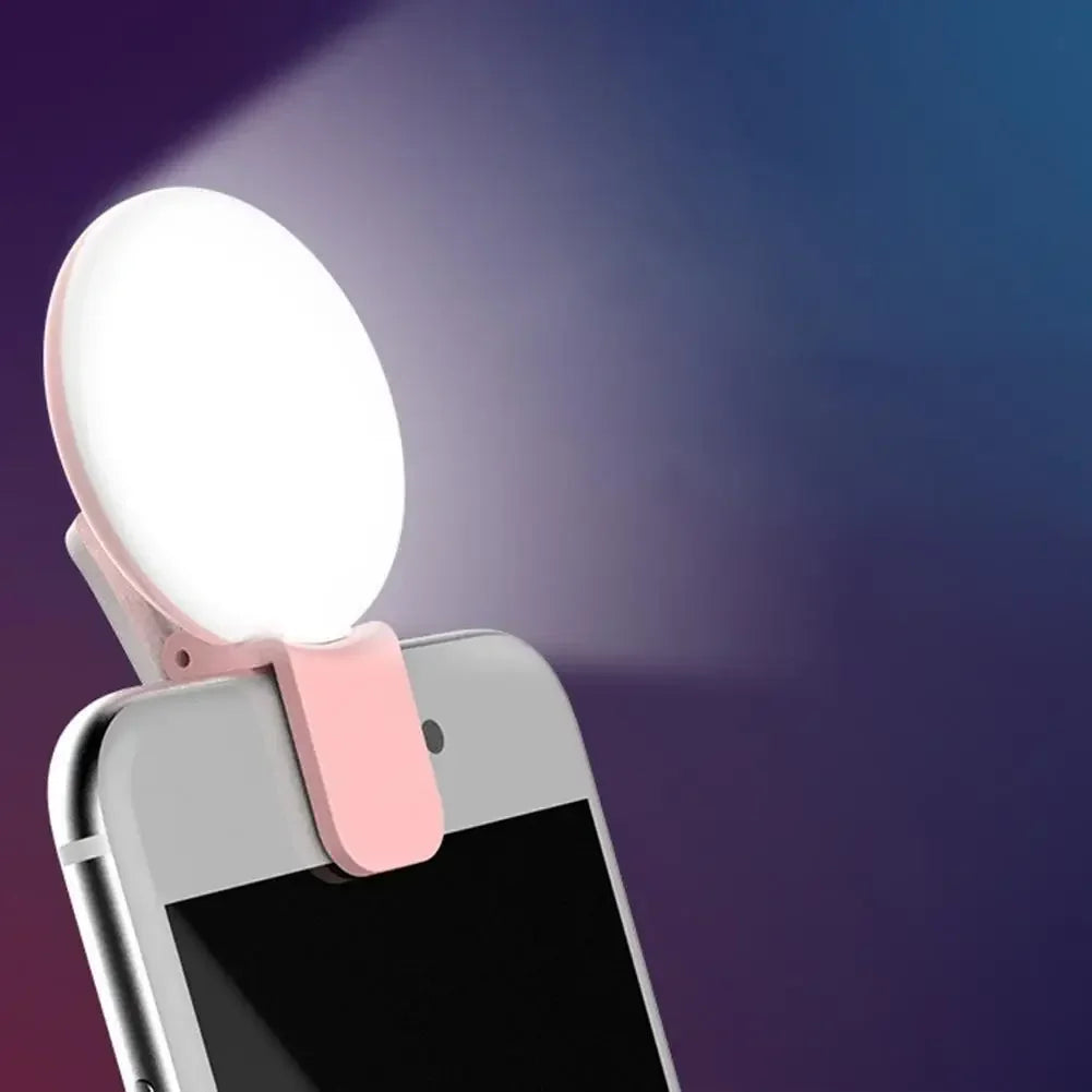 Mini LED Selfie Ring Light Clip