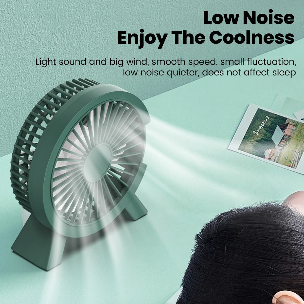 Mini USB Rechargeable Portable Desk Fan