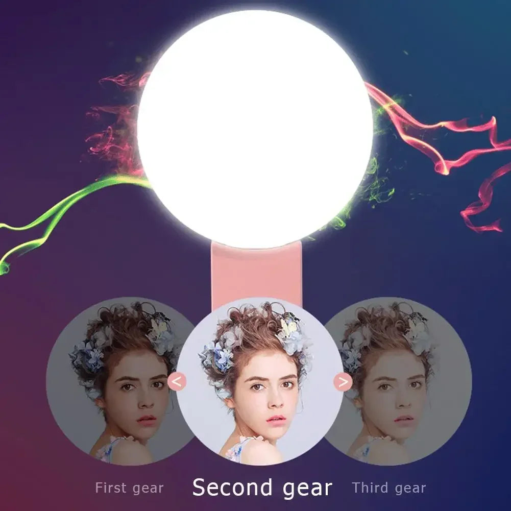 Mini LED Selfie Ring Light Clip
