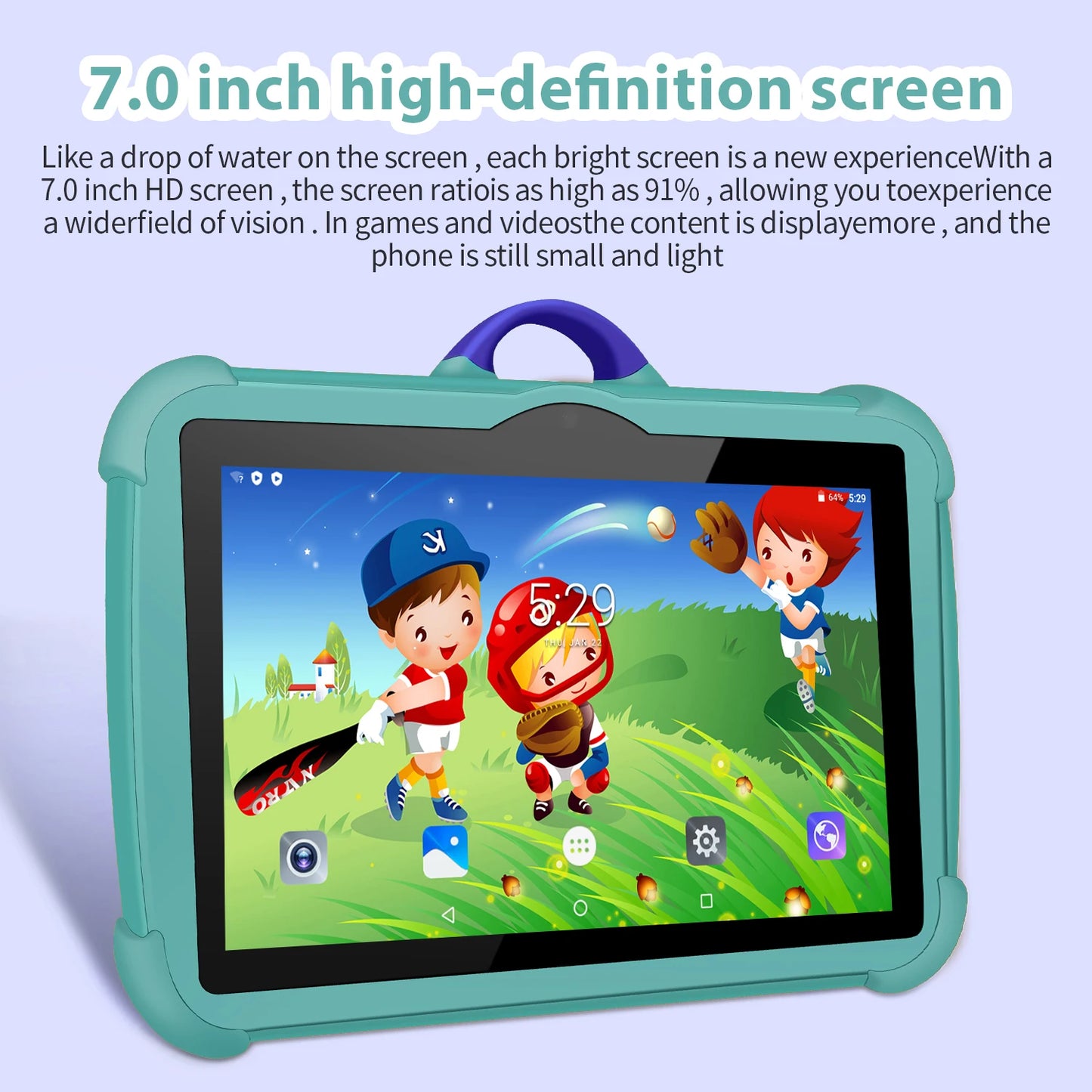 7-Inch Kids Android Tablet 4GB RAM