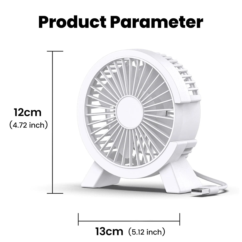 Mini USB Rechargeable Portable Desk Fan